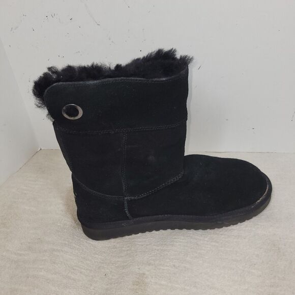 Koolaburra by UGG Boots Womens Size 8 Black Short Lined Suede Winter Cold Fall - Picture 12 of 16